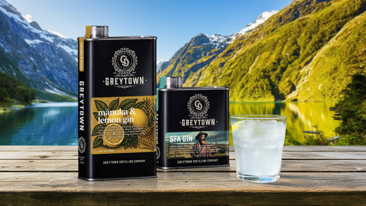 Greytown Distilling Co premium gin in 375ml and 750ml steel flasks - buy New Zealand spirits online for your best cocktail recipes