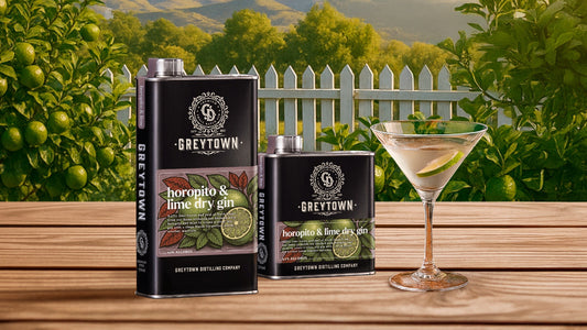 Greytown Distilling Co. Horopito & Lime Dry Martini Connoisseur premium gin in 375ml and 750ml stainless steel flasks - buy New Zealand spirits online for your best cocktail recipes