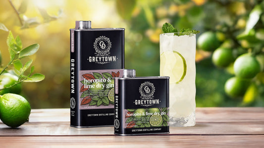 Greytown Distilling Co. Horopito & Lime Dry Martini Connoisseur premium gin in 375ml and 750ml stainless steel flasks - buy New Zealand spirits online for your best cocktail recipes