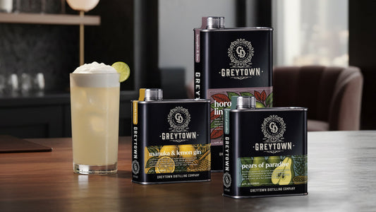 Greytown Distilling Co Orchard Grove Selection premium gin in 375ml steel flasks - buy New Zealand spirits online for your best cocktail recipes