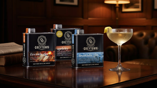Greytown Distilling Co Solstice Selection premium gin in 375ml steel flasks - buy New Zealand spirits online for your best cocktail recipes