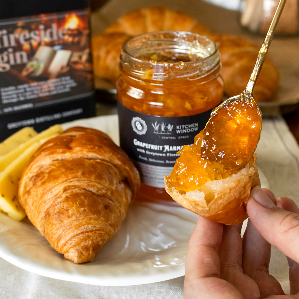 Greytown Distilling Co. Grapefruit Marmalade with Fireside premium gin. For the best gin gifts, buy online direct from the coolest gin distillery on the planet. 
