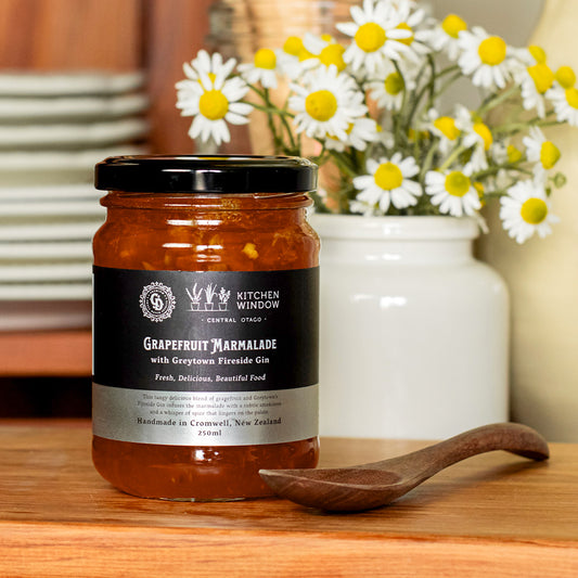Greytown Distilling Co. Grapefruit Marmalade with Fireside premium gin. For the best gin gifts, buy online direct from the coolest gin distillery on the planet. 