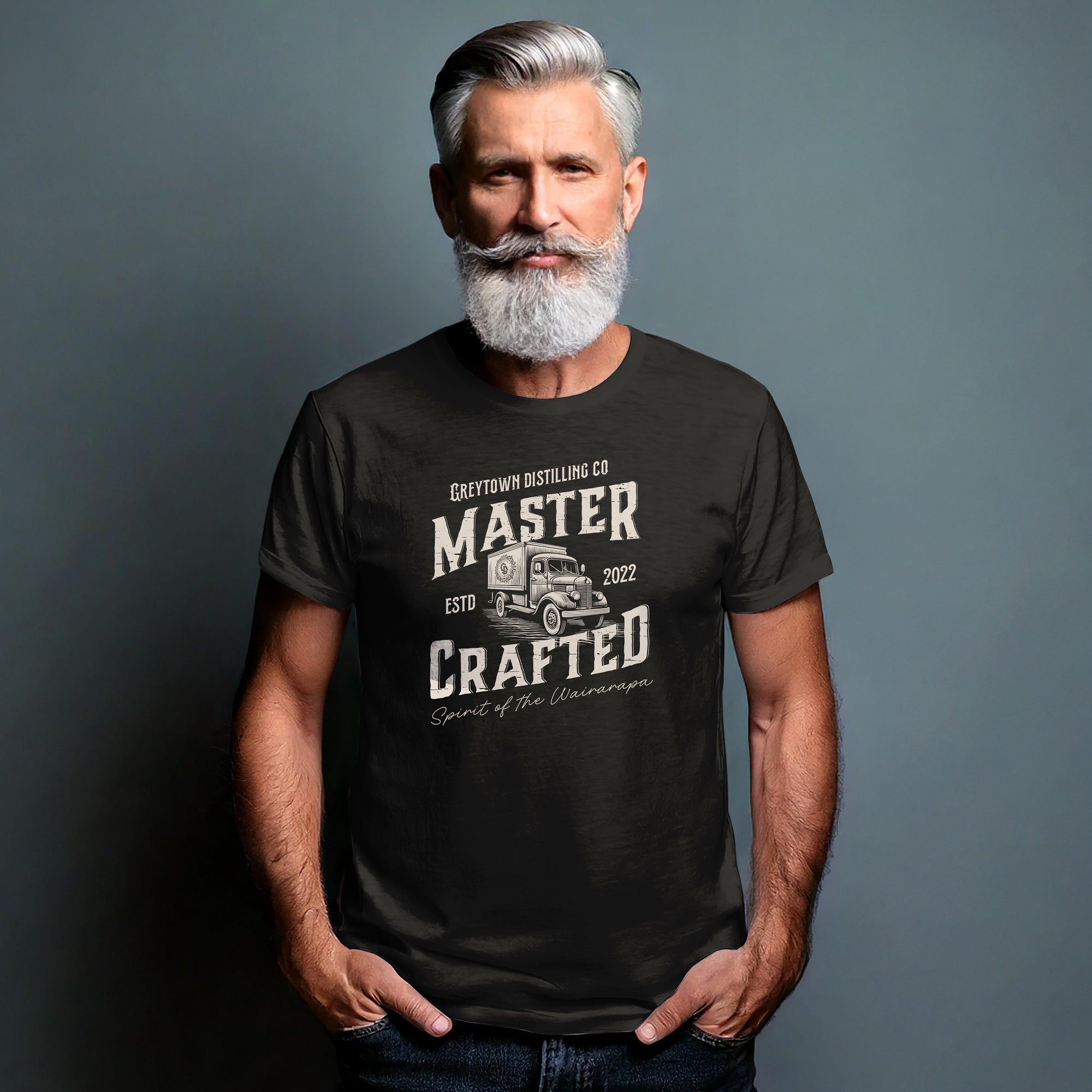 Greytown Distilling Co. premium gin t-shirt - Master Crafted. Buy online direct from the coolest gin distillery on the planet. 