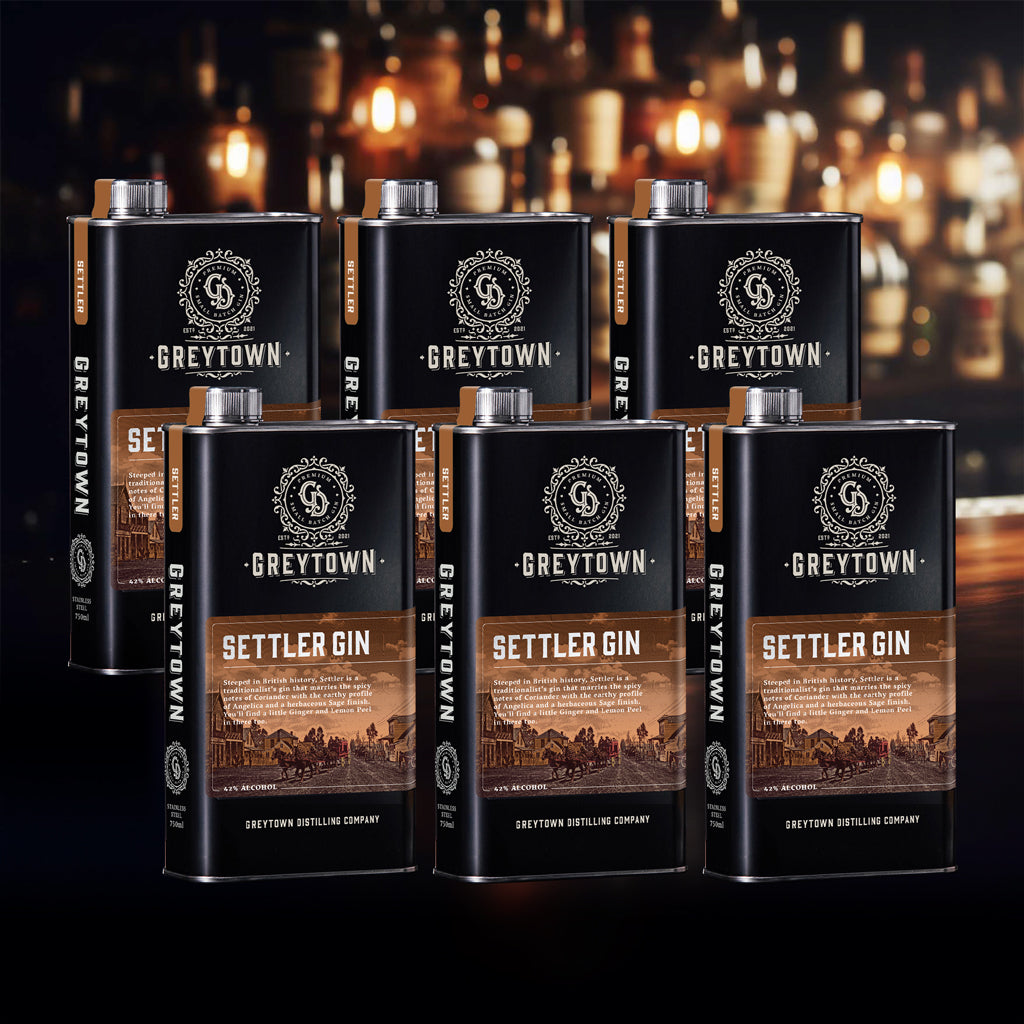 CASE OF SIX – 750ml Settler Premium Gin – wholesale