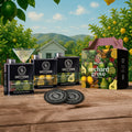 Greytown Distilling Co. Orchard Grove Edition three 375ml stainless steel flask premium gin gift box containing Manuka and Lemon, Pears of Paradise, and Horopito and Lime Dry, shop online and buy as a gift
