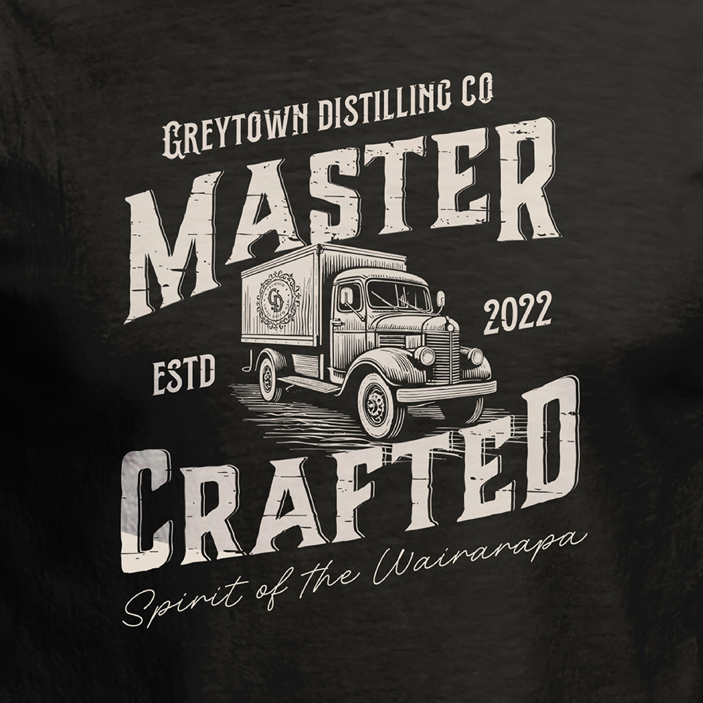 Greytown Distilling Co. premium gin t-shirt - Master Crafted. Buy online direct from the coolest gin distillery on the planet. 