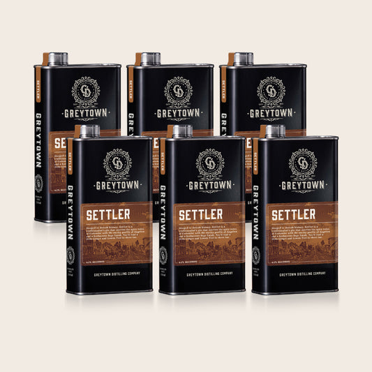 Big Settler Pack: 6 x 750ml Stainless Steel Flasks of Settler Gin
